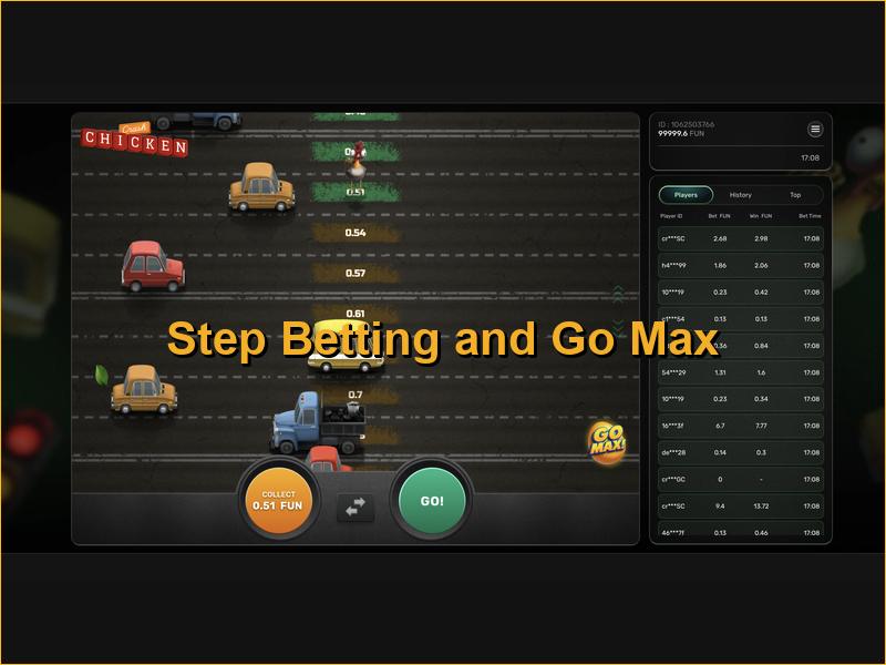 Step-by-step bets and maximum speed mode