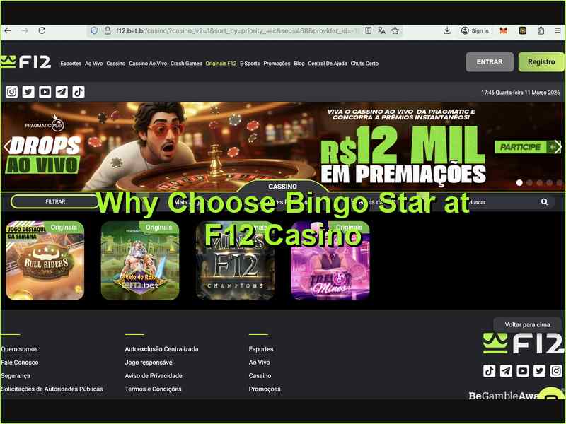 Преимущества игры в Bingo Star на платформе F12bet