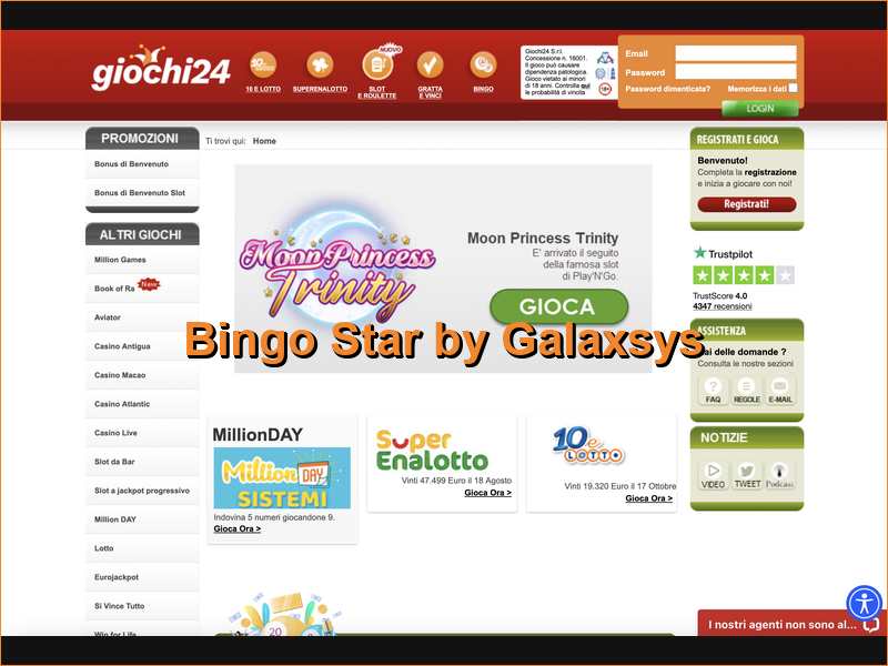 Обзор и описание игры Bingo Star от Galaxsys