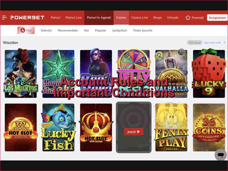 Правила использования аккаунта на PowerBet