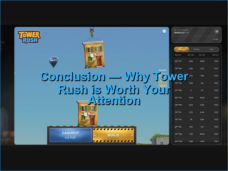 Conclusiones generales y reseña de Tower Rush