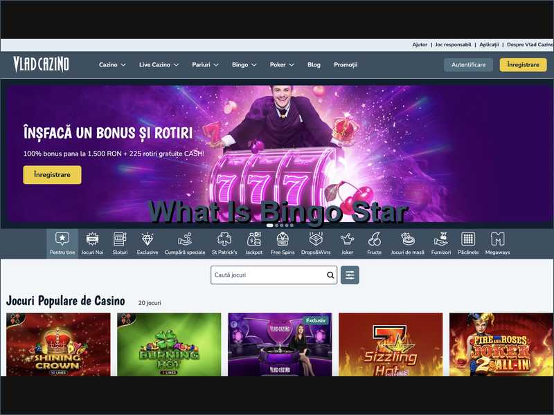 Description et règles du jeu Bingo Star