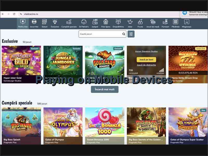 La version mobile et l'interface adaptative de Vlad Casino