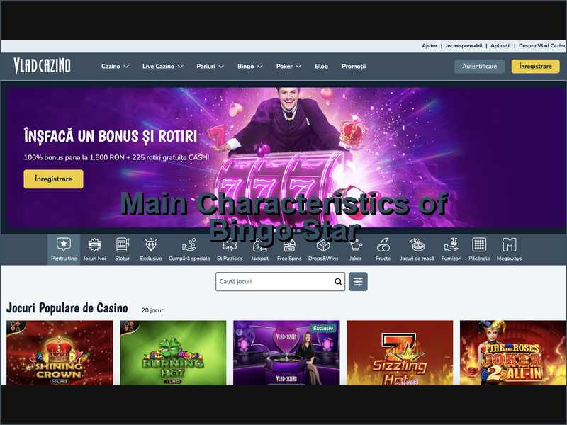 Indicateurs clés et données relatives au jeu Bingo Star