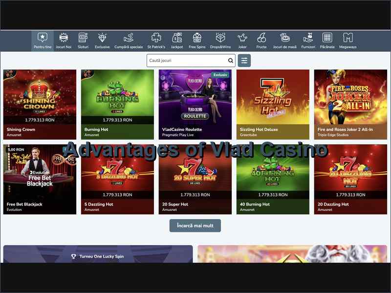 Principaux avantages et conditions générales de Vlad Casino