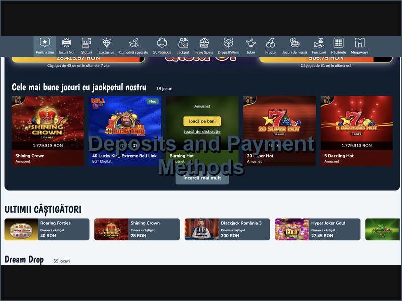 Modes de paiement et limites de dépôt chez Vlad Casino