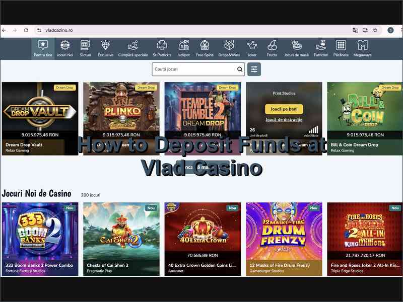 Instructions pour effectuer un dépôt sur Vlad Casino
